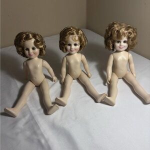 Lot Of 3 Vintage 1982 Shirley Temple Dolls 12” Gabriel CBS Sleep Eyes Blonde